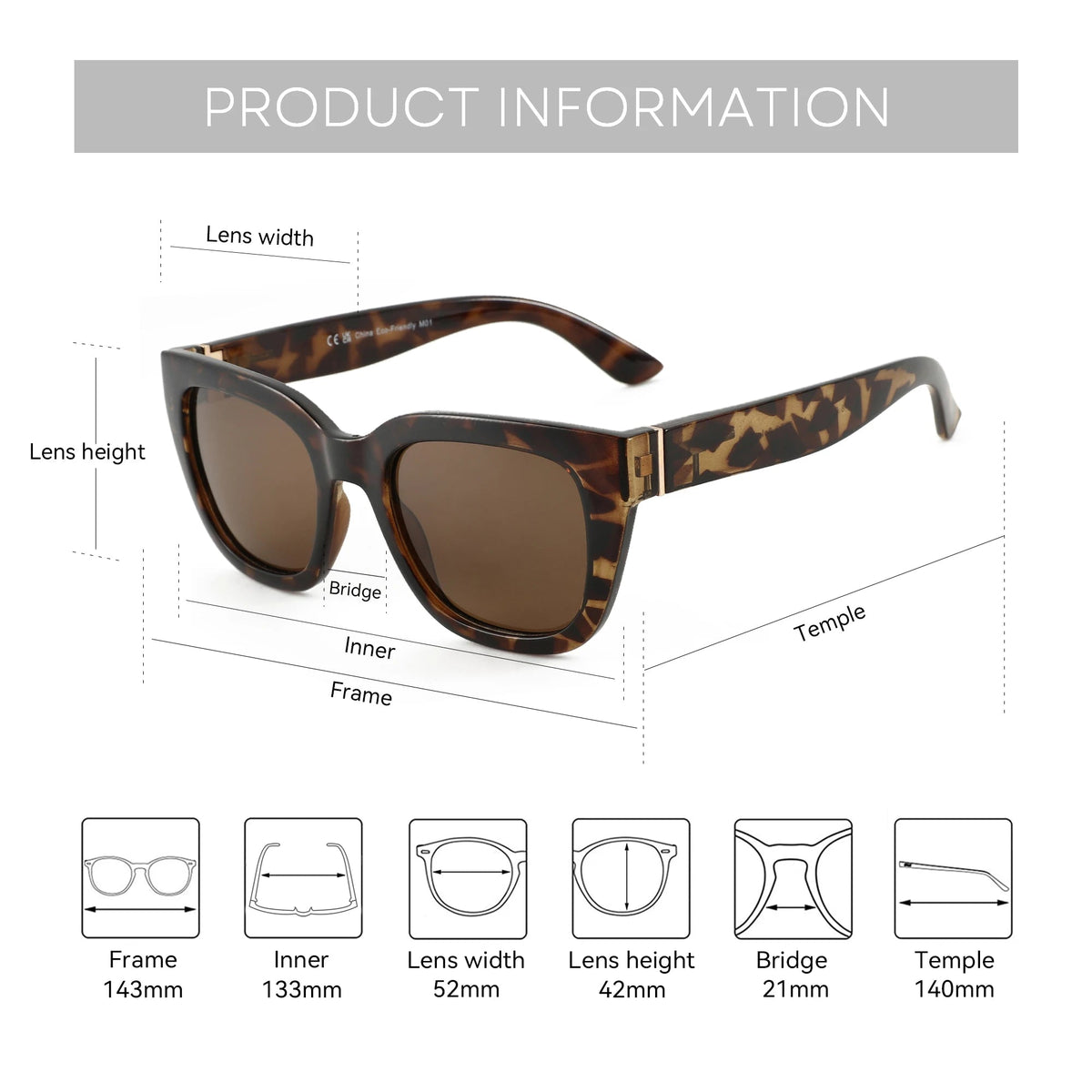 Women's Retro Square Polarised Sunglasses – image 4