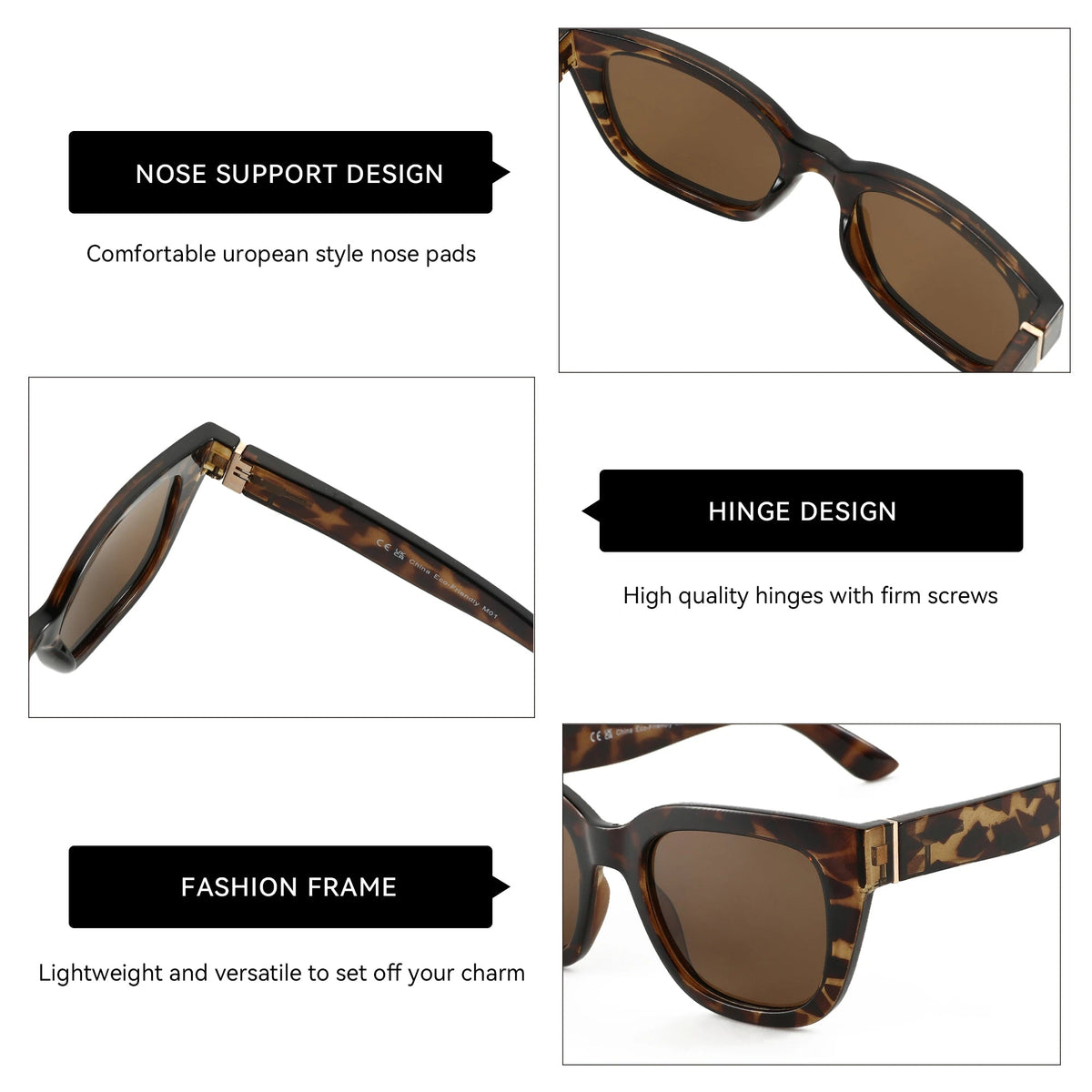 Women's Retro Square Polarised Sunglasses – image 3